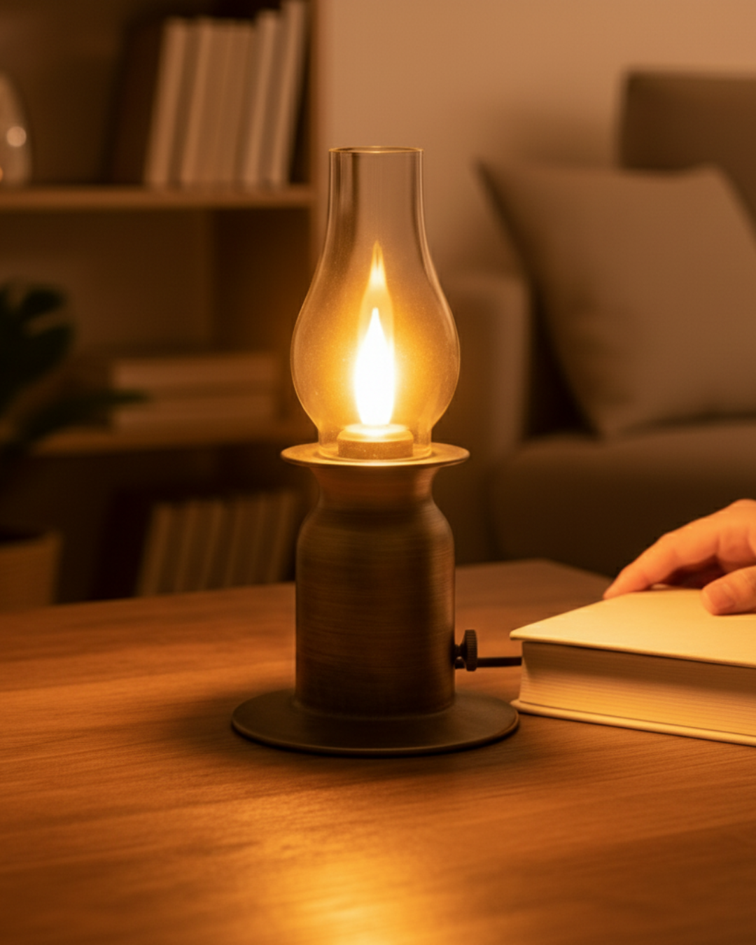 Vintage Style LED Lantern Table Lamp