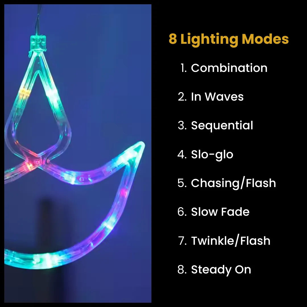 Diya Curtain LED Lights – Multicolor Hanging Decorative Lights for Diwali, Home & Festival Decor