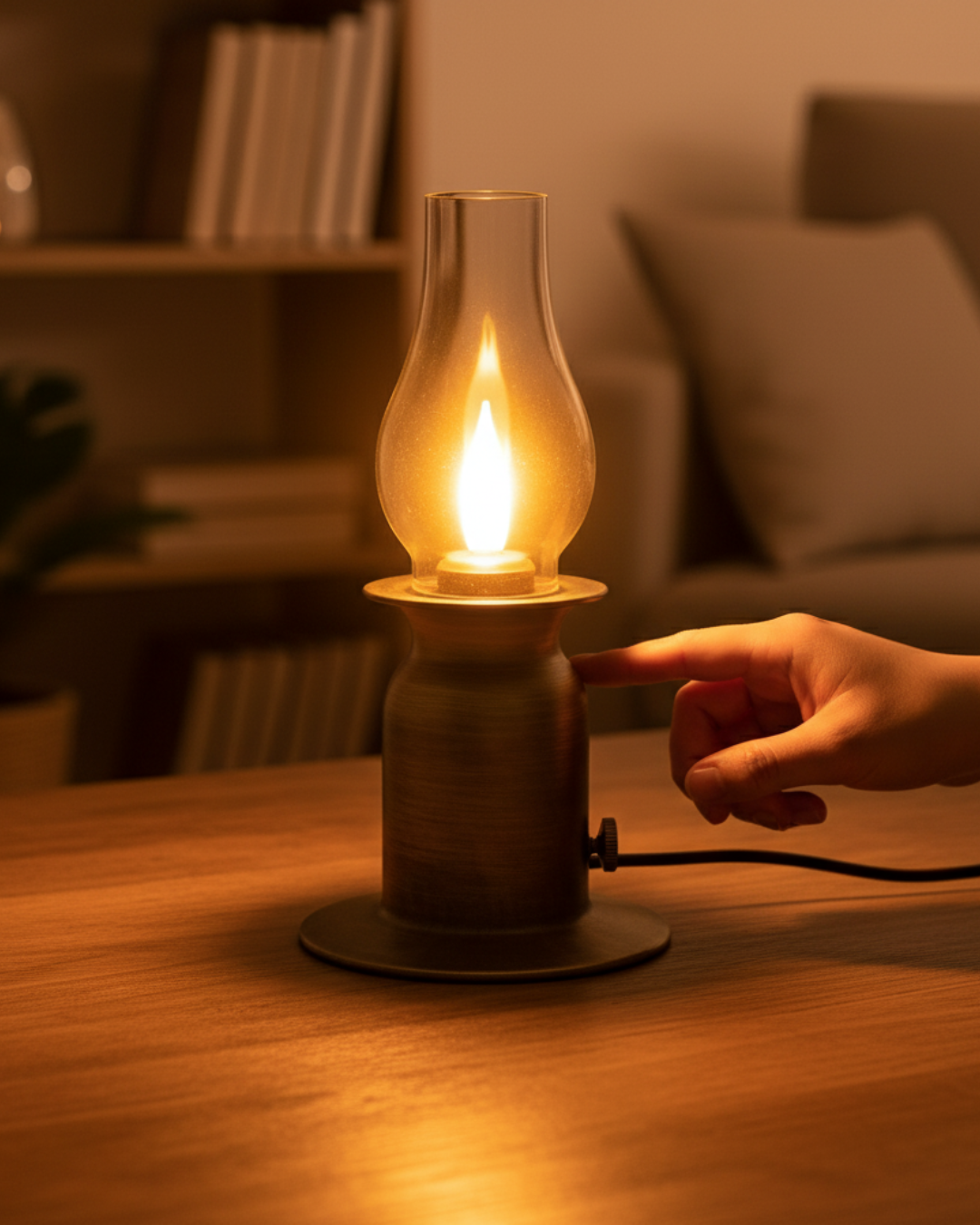 Vintage Style LED Lantern Table Lamp