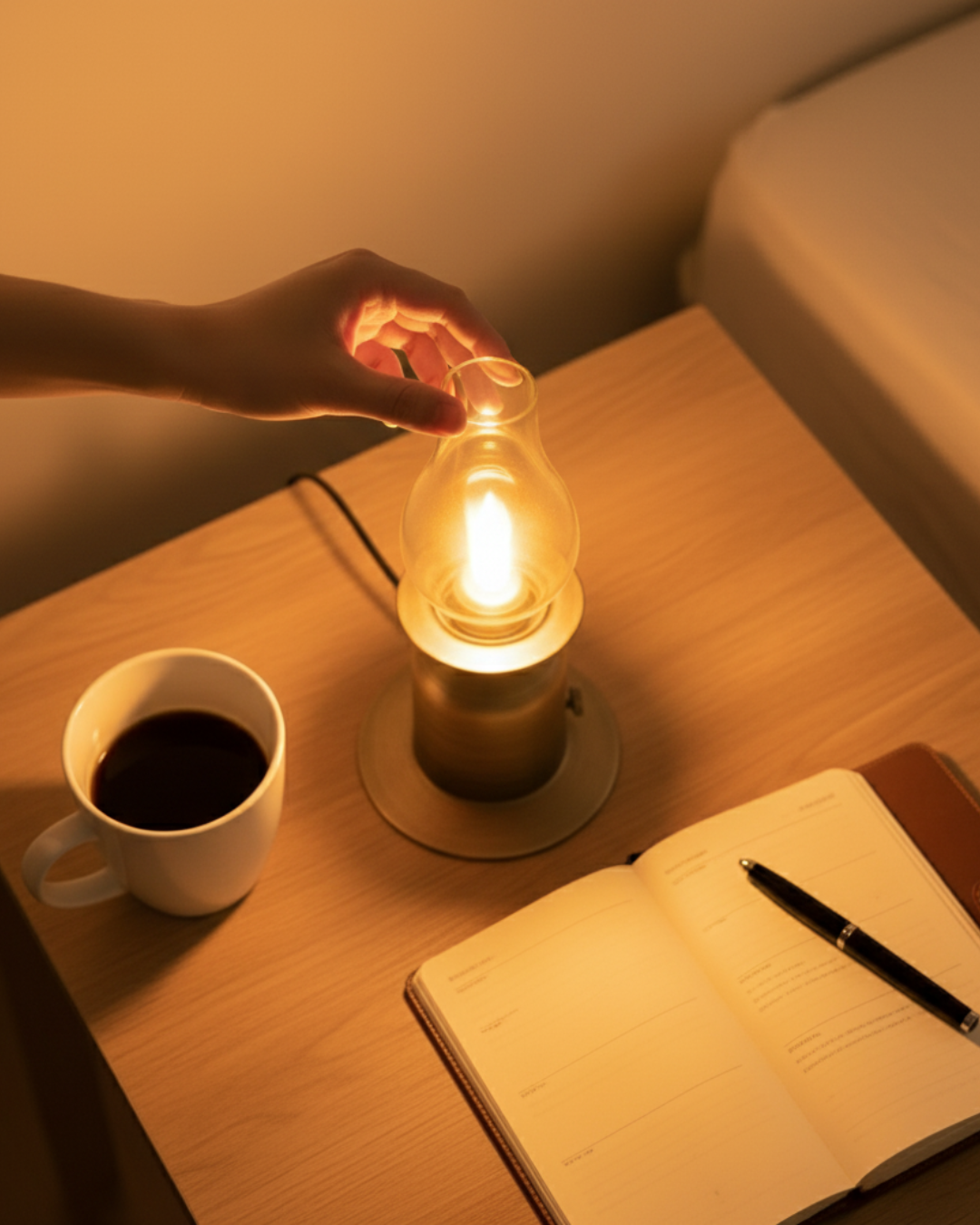 Vintage Style LED Lantern Table Lamp