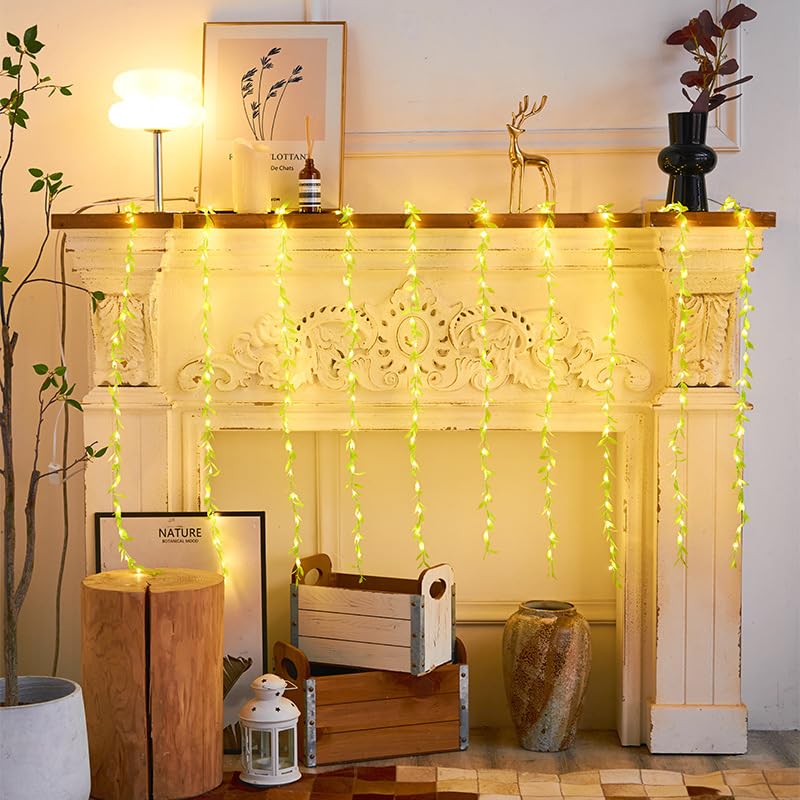 200 LED Leaf Vine Curtain Lights