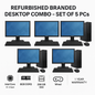 Refurbished Intel Core i5 Desktop PC – Set of 2 | 8GB DDR3 | 256GB SSD | 15–16" LED | 1 Year Warranty
