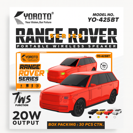 Yoroto Range Rover Series Portable Wireless Bluetooth Speaker – 20W Output, TWS, 8H Playtime
